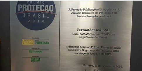 TERMOTÉCNICA conquista Prêmio Proteção Brasil