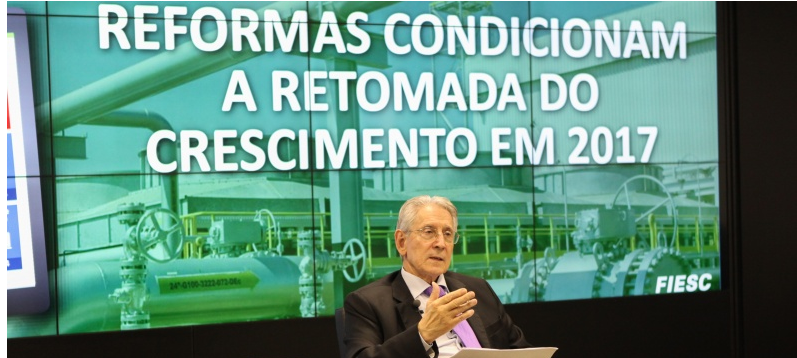 Reformas condicionam RETOMADA DA ECONOMIA em 2017, avalia FIESC