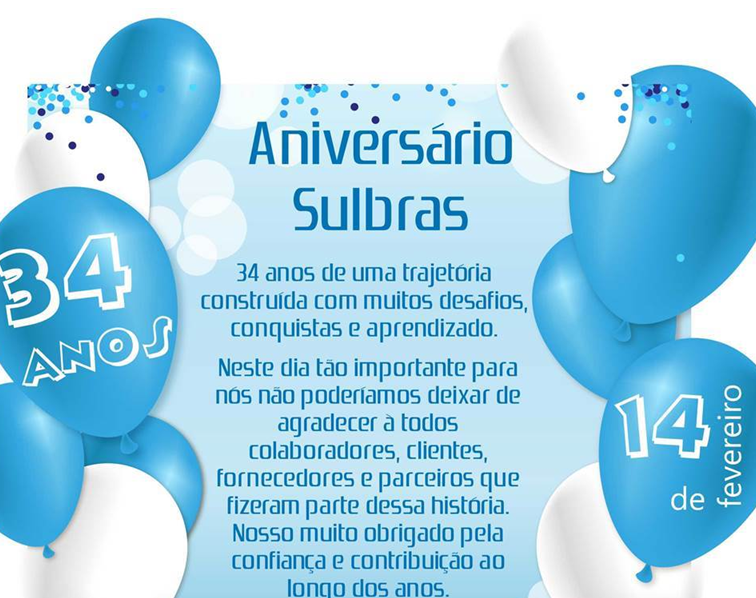 SULBRAS – Aniversário – 14 de fevereiro