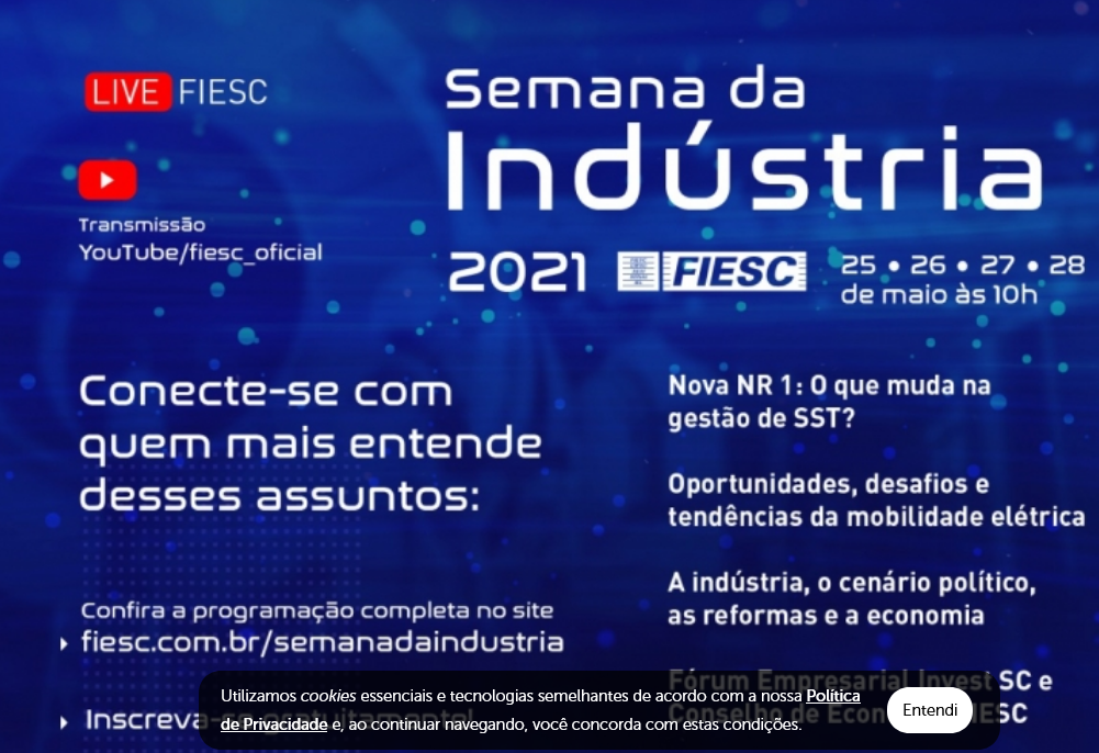 SEMANA DA INDÚSTRIA se inicia nesta terça-feira com eventos virtuais