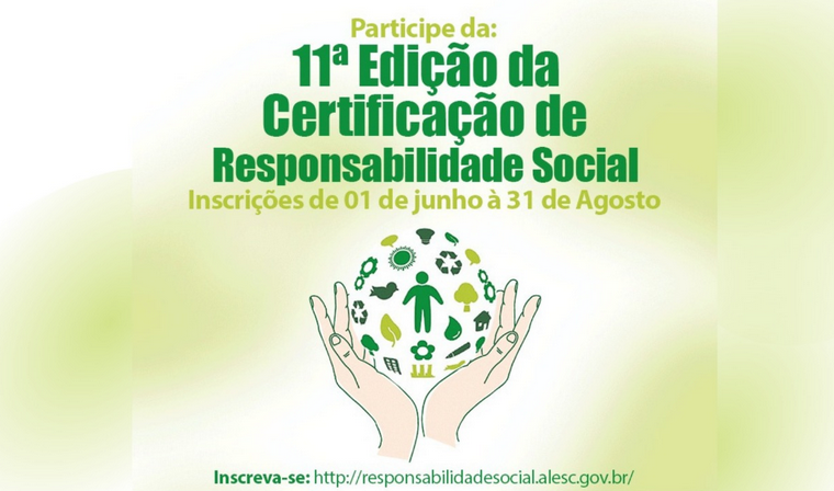 Certificação de Responsabilidade Social da ALESC está com as inscrições abertas