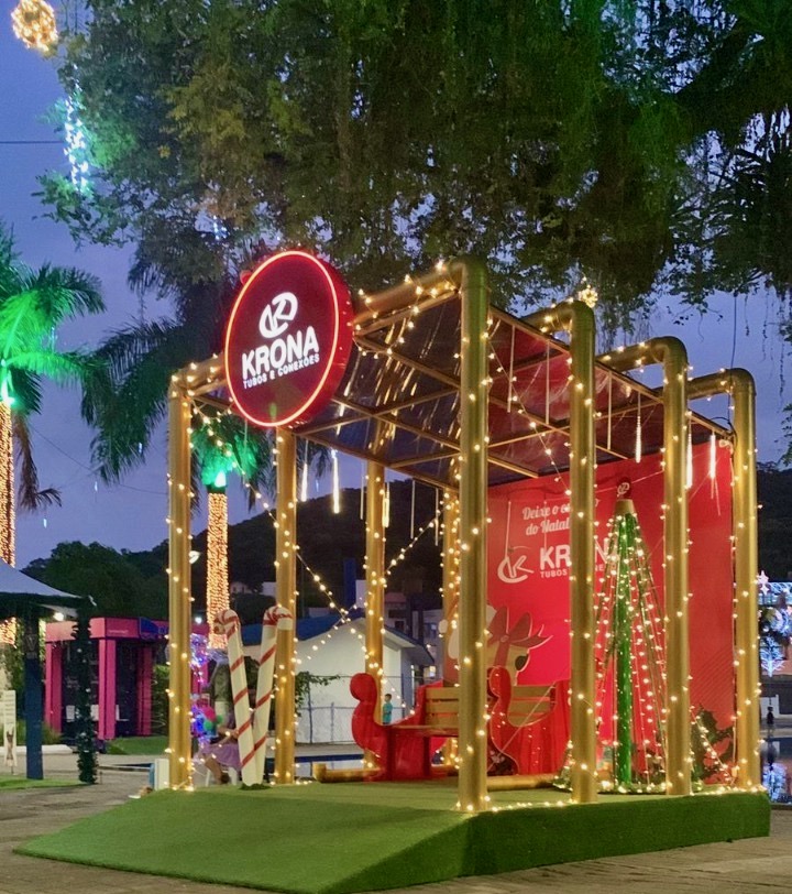 KRONA é apoiadora oficial e tem espaço instagramável no Natal de Joinville