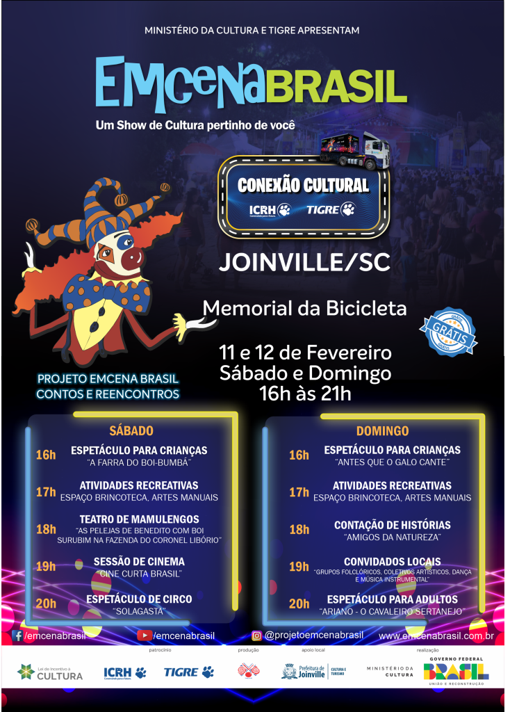 TIGRE – Joinville terá cultura e diversão neste fim de semana