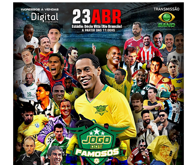 KRONA participa do “Jogo dos Famosos” com Ronaldinho Gaúcho